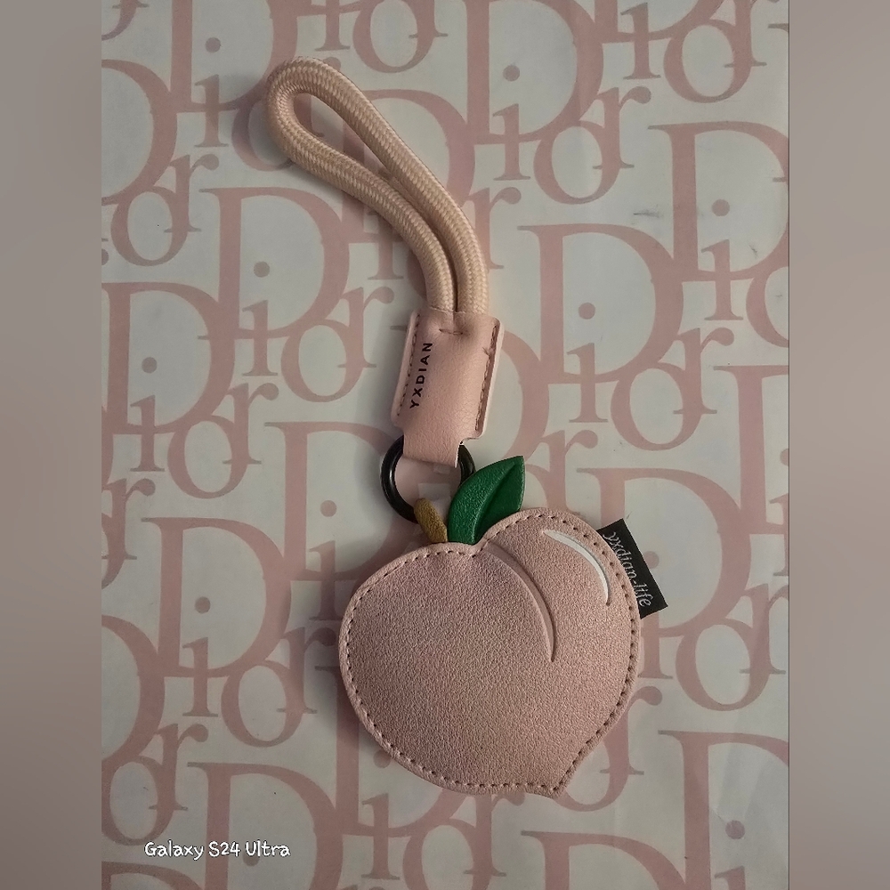 Peach Bag Charm/ Keychain New
